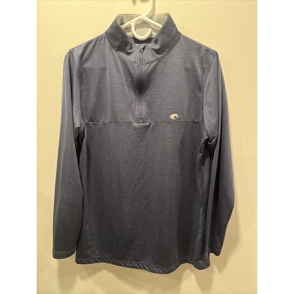 Men's Costa Long Sleeve 1/2 Zip Size Small Navy - Picture 1 of 6